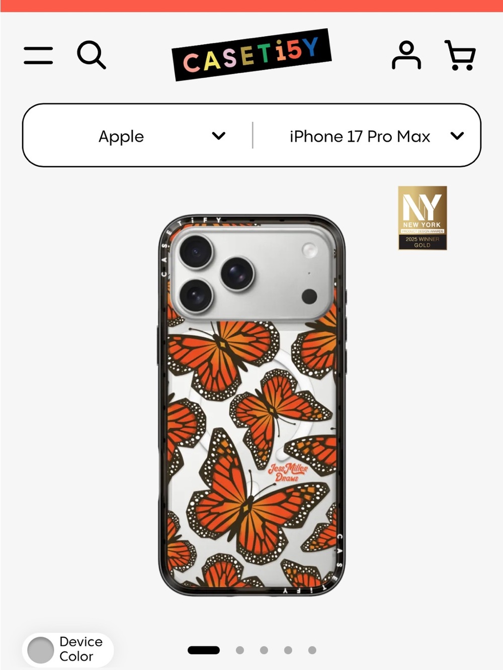 Casetify butterfly case iPhone 17 pro max